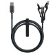Cablu pentru incarcare si transfer de date 3 in 1 NOMAD Kevlar USB Type-C/Lightning/Micro-USB 1.5m Negru (iPhone 17 Pro Max, NM01012B00) by www.silkase.ro